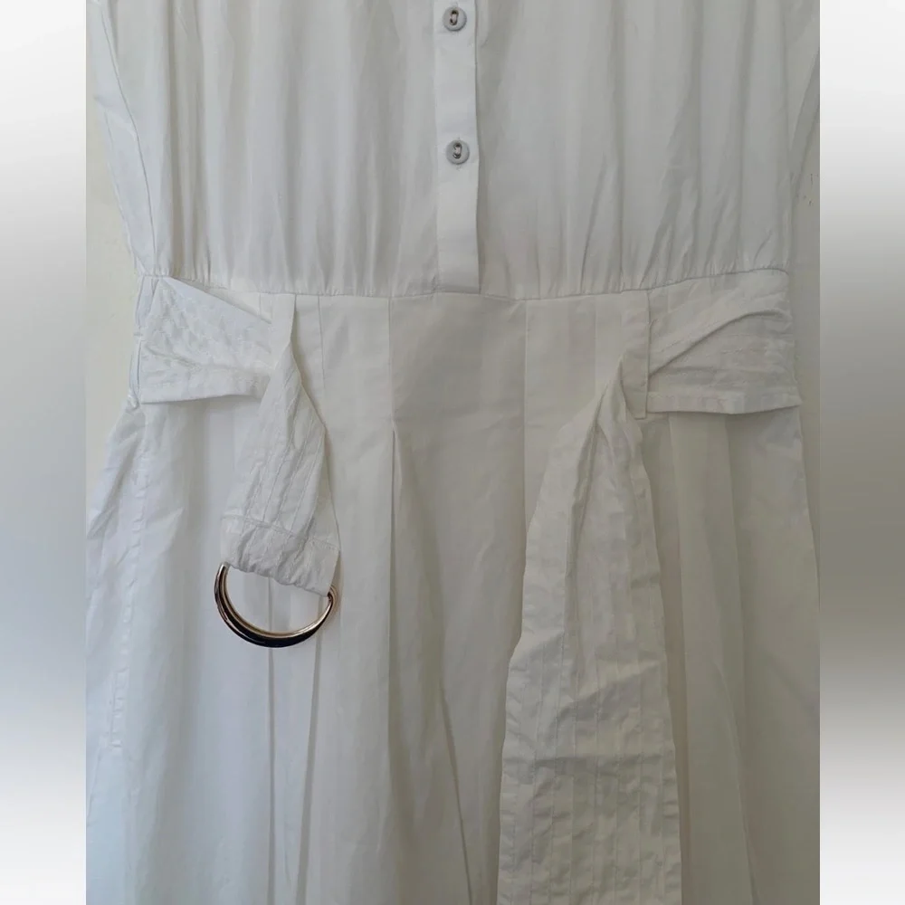 New Ramy Brook Celina Midi Shirtdress in White Size XS - Picture 6 of 12